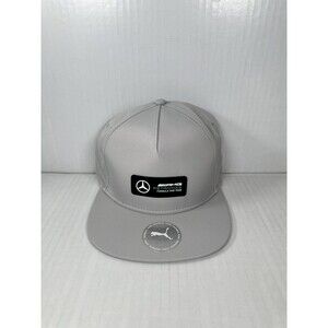 Mercedes AMG Petronas F1 Team Puma Adjustable Hat Cap Silver Gray NEW